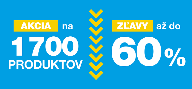 Viac ako 1700 položiek so zľavou až do 60 %