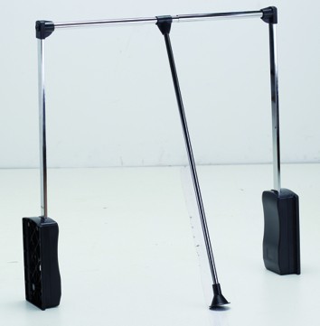 StrongWire tyč šatníková sklopná 860-1200mm čierna/chróm