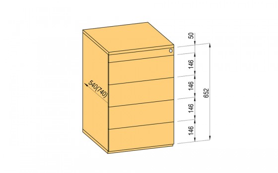 K-BBP kontaj. TipAer komplet 540mm typ 9/ver. 9 (kov.zás.,čiast. výs.,bezúch)