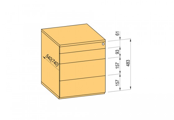 K-BBP kontaj. TipAer komplet 540mm typ 1/ver. 11 (plast.zás.,čiast. výs.,bezúch)