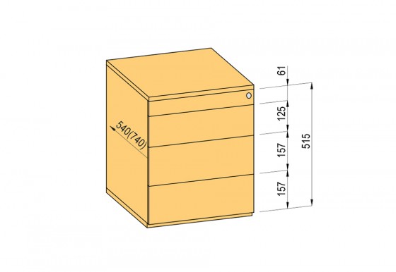 K-BBP kontaj. TipAer komplet 540mm typ 2/ver. 9 (kov.zás.,čiast. výs.,bezúch)