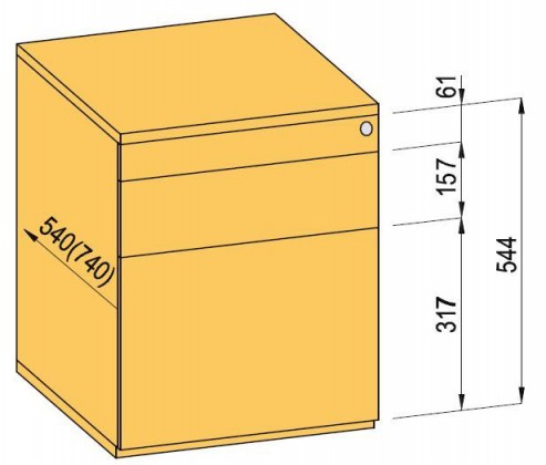 K-BBP kontaj. TipAer komplet 540mm typ 5/ver. 11 (plast.zás.,čiast. výs.,bezúch)