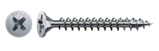SPAX skrutka 3,5x40 zápustná hlava PZ, W, 4C MH