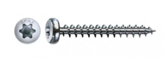 SPAX skrutka 3x16 polguľatá  hlava TXS, W, 4C