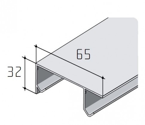 HH-H20/30 (S30) -ALU LIŠTA DVOJITÁ 2m