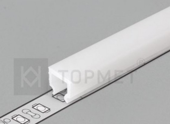 StrongLumio krycia lišta C1 k profilu HI8 naklápavacia mliečna 4100mm