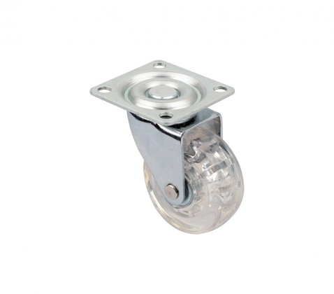 StrongCastors Koliesko TOP-E, priemer 50 mm, transparentné čiré, bez brzdy