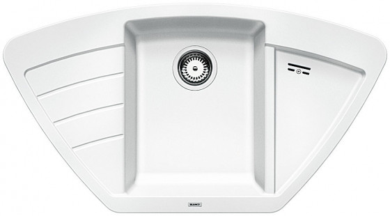 BLANCO 514758 Drez Zia 9 E biela SILGRANIT® PuraDur® bez excentru