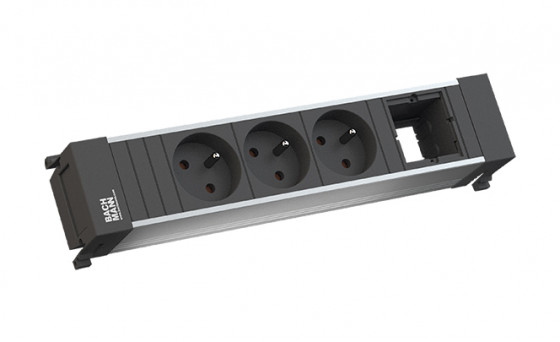 BACHMANN 916.0621 zásuvková jednotka 3x 230V + 1 voľný modul