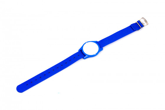 LEHMANN Nylonový náramok (hodinky) s čipom pre zámky RFID Mifare® lock, modrý
