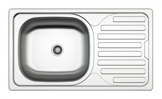 StrongSinks Drez nerez satén 760x435 s odkvapávačom, horná montáž