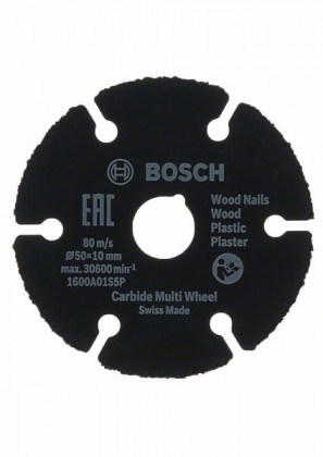 BOSCH 1600A01S5X Rezací kotúč Carbide Multi Wheel 50 x 10 mm