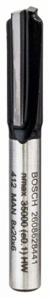 BOSCH 2608628441 Rovná fréza, 6 mm, d1 = 8 mm, l = 19,6 mm, g = 51 mm