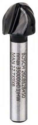 BOSCH 2608628450 Žliabkovacia fréza 6 mm/r1=6,3 mm/d1=12,7 mm/l=9,2 mm/g = 40 mm
