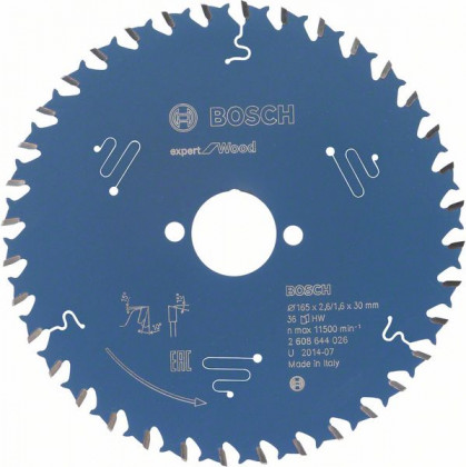 BOSCH 2608644026 Pílový kotúč Expert for Wood 165 x 30 x 2,6 mm, 36