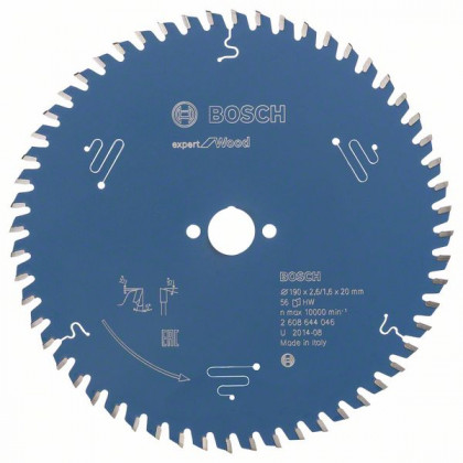 BOSCH 2608644046 Pílový kotúč Expert for Wood 190 x 20 x 2,6 mm, 56