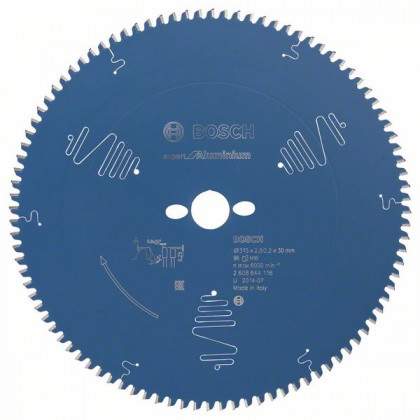 BOSCH 2608644116 Pílový kotúč Expert for Aluminium 315 x 30 x 2,8 mm, 96