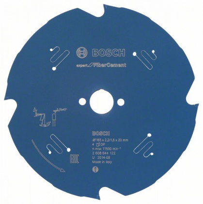 BOSCH 2608644122 Pílový kotúč Expert for Fibre Cement 165 x 20 x 2,2 mm, 4