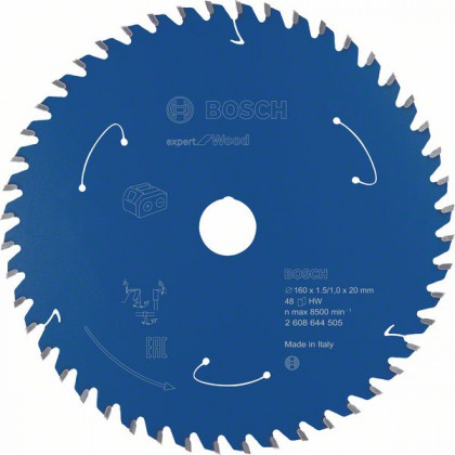 BOSCH 2608644505 Pílový kotúč pre AKU píly Expert for Wood 160x1,5/1x20 mm, 48