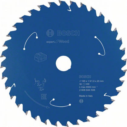 BOSCH 2608644508 Pílový kotúč pre AKU píly Expert for Wood 165x1,5/1x20 mm, 36