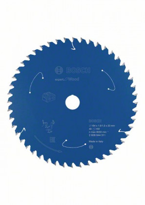 BOSCH 2608644511 Pílový kotúč pre AKU píly Expert for Wood 184x1,6/1x20 mm, 48