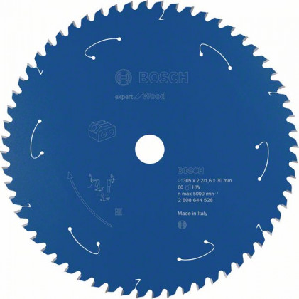 BOSCH 2608644528 Pílový kotúč pre AKU píly Expert for Wood 305x2,2/1,6x30 mm, 60
