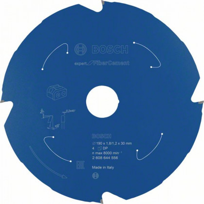 BOSCH 2608644556 Pílový kotúč pre AKU píly Expert for Fibre Cement 190x1,8x30, 4