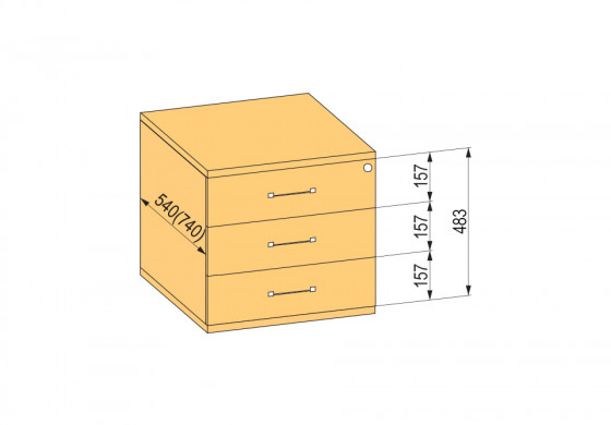 K-BBP Kontajner 540mm typ 6/ver. 7 (plas.zás.,celo výs.,doťah)