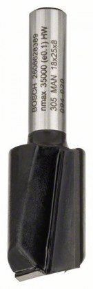 BOSCH 2608628389 Rovná fréza, 8 mm, d1 = 18 mm, l = 24,6 mm, g = 56 mm