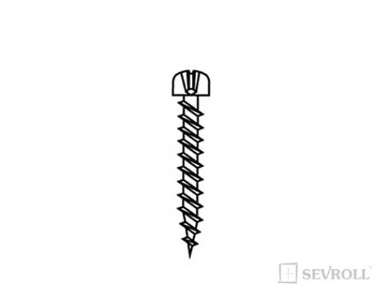 SEVROLL 20041 skrutka 2,5x18mm polguľatá hlava zinok biely