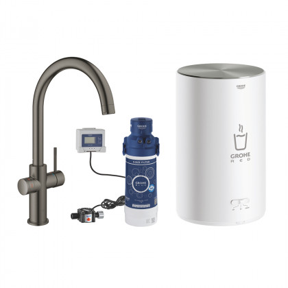 GROHE 30083AL1 Red Duo C-výpusť kartáčovaný Hard Graphite