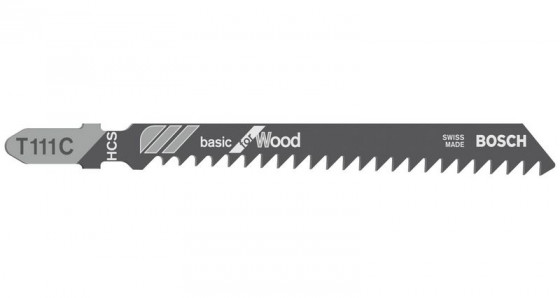 BOSCH 2608630808 Pílový list do priamočiarych píl T 111 C Basic for Wood, 3ks