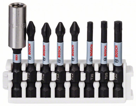 BOSCH 2608522326 8 ks bitov Impact Control Power,2×PH2,2×PZ2,1×T20,1×T25,1×T30