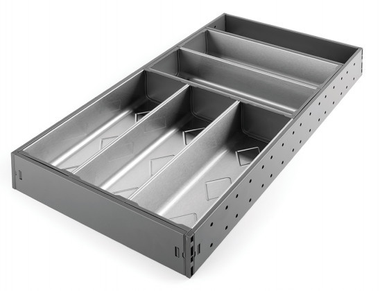 StrongMax príborník kompletný set 276x550mm, sivá, vrátane 5 misiek
