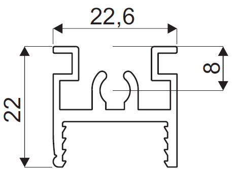 SEVROLL 05797 GM 18 vodiaca lišta 3m oliva