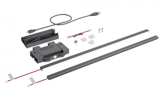 HETTICH 9326929 osvetľovací krycí profil pre AvanTech YOU 600mm antracit