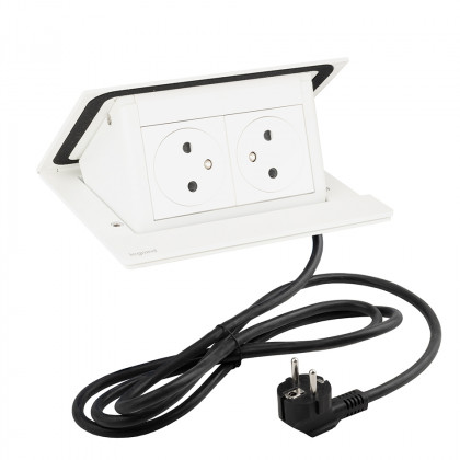 LEGRAND PopUp, 2x230V, biela matná