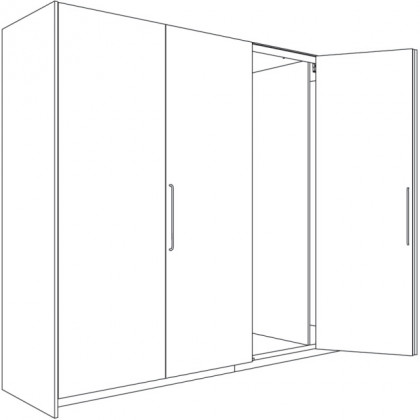 HAWA 27646 Folding Concepta 25 1851-2600mm čierna elox ľavá