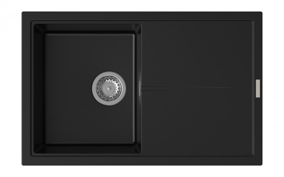 StrongSinks S3 Drez granit Labe 780, rozmer 780 x 500 mm, s odkvapávačom, čierny
