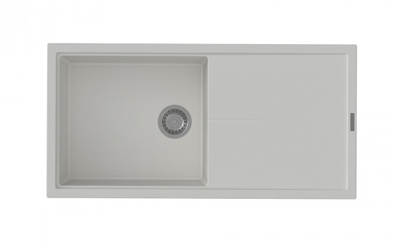 StrongSinks S3 Drez granit Labe 1000, rozmer 1000 x 500 mm, s odkvapávačom,biely