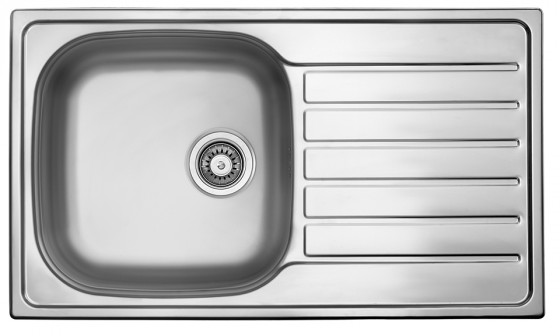 StrongSinks S1 Drez Mohan nerez satén 860x500, s odkvapávačom, horná montáž