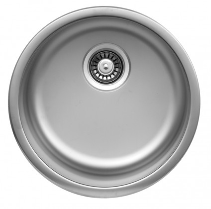 StrongSinks S1 Drez Ondava, leštený nerez guľatý pr. 444mm, horná montáž