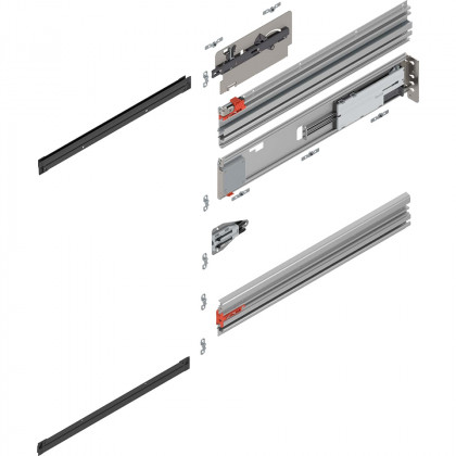 BLUM 801P700E.R2 Revego Uno vodiaca lišta pre kapsu, 700 mm, pravá