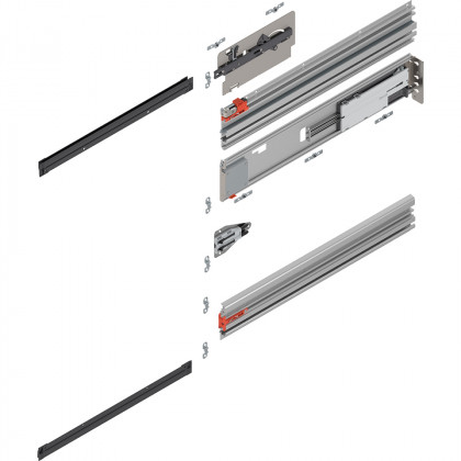 BLUM 801P800E.R2 Revego Uno vodiaca lišta pre kapsu, 800 mm, pravá
