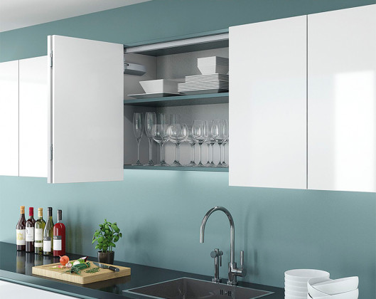 K-HETTICH WingLine S Push2M,3 kg,600mm,3 závesy P,ľavý,šedý