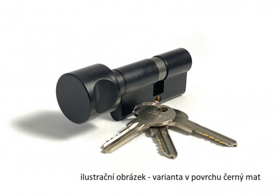 TWIN BEZPEČNOSTNÁ VLOŽKA TWIN STAR 70S s gombíkom 30/35K/NI (3 PREDĹŽENÉ KĽÚČE)