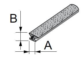 SEVROLL 20287-SV dorazová štetina zásuvná 4,8x4mm biela