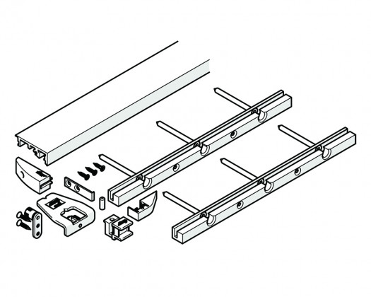 HAWA 25479 Folding Concepta 25 spodné profil 1300mm čierna