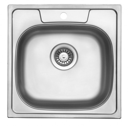StrongSinks S1 Eko Drez nerez satén 488x488, horná montáž
