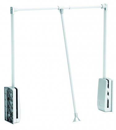 StrongWire tyč šatníková sklopná 860-1200mm biela/chróm